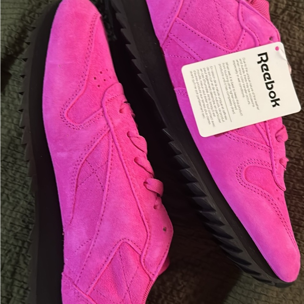 Reebok Pink Suede Sneakers